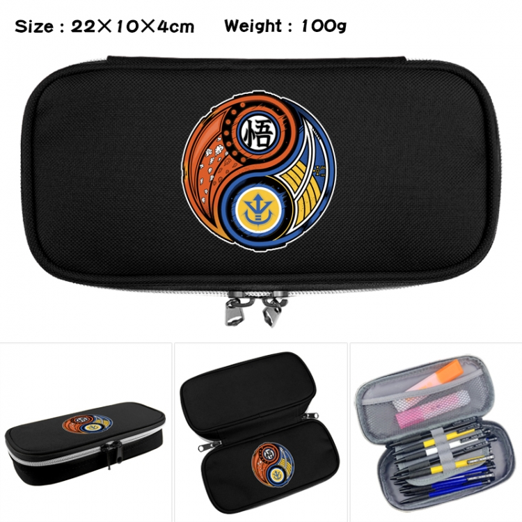 DRAGON BALL Anime Waterproof canvas zipper clamshell pencil case pencil case 22x10x4cm