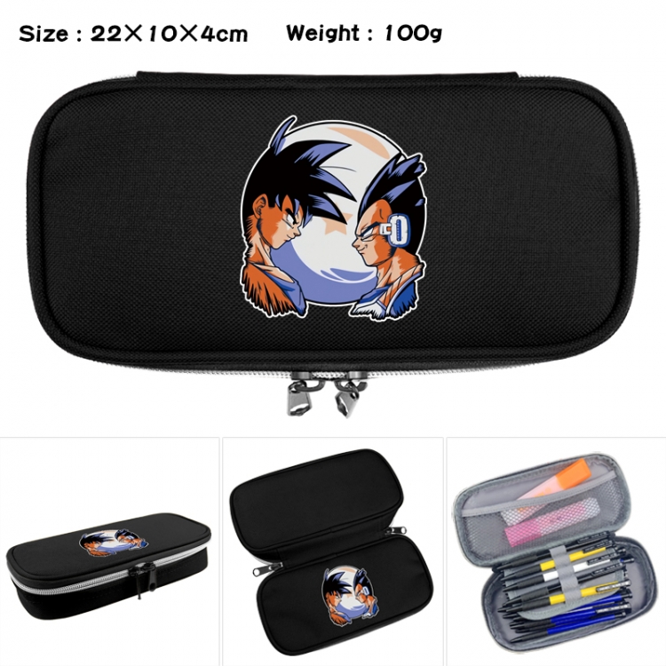 DRAGON BALL Anime Waterproof canvas zipper clamshell pencil case pencil case 22x10x4cm