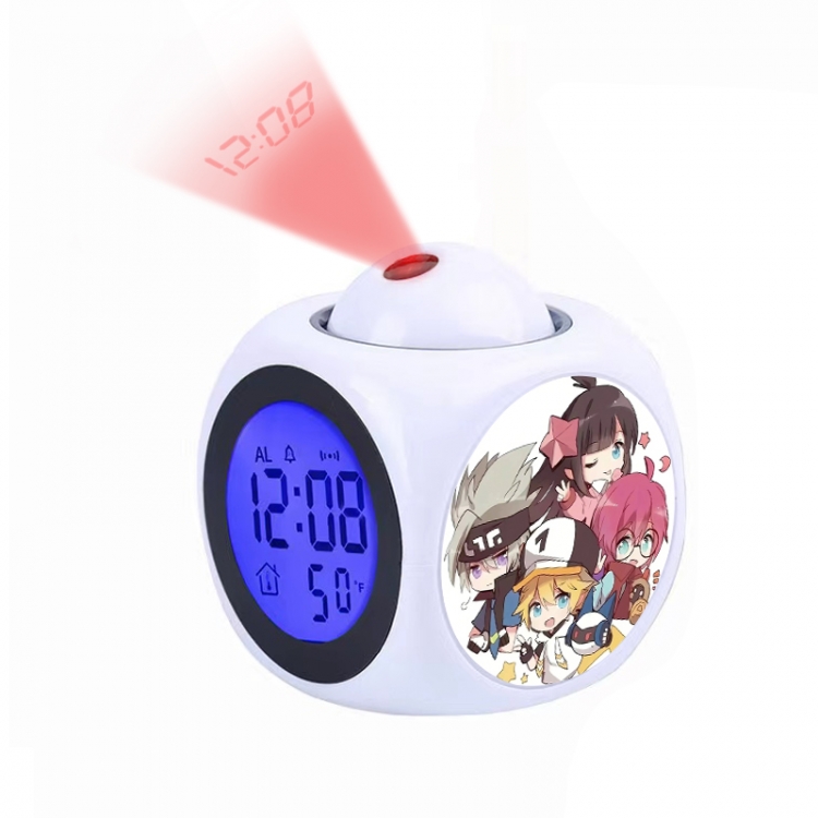 AOTU Anime projection alarm clock electronic clock 8x8x10cm