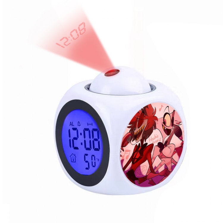 Hazbin Hotel Anime projection alarm clock electronic clock 8x8x10cm