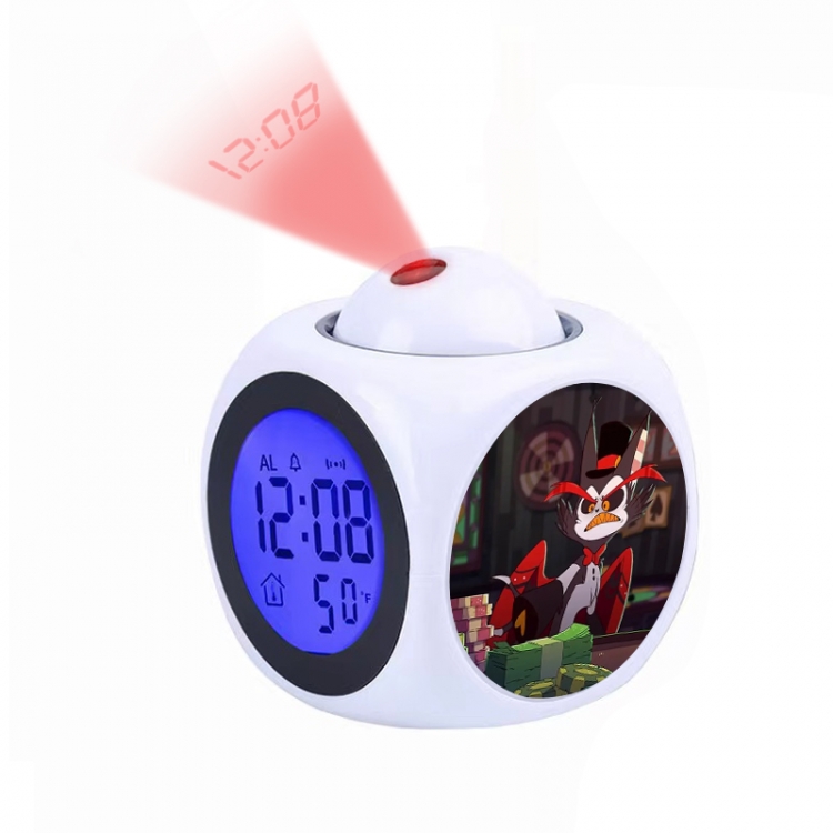 Hazbin Hotel Anime projection alarm clock electronic clock 8x8x10cm