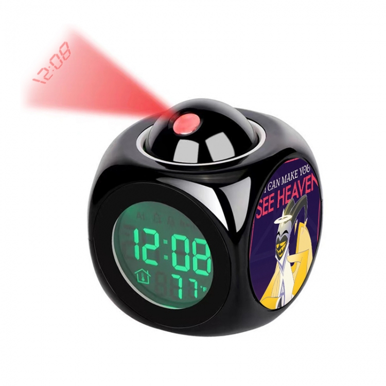 Hazbin Hotel Anime projection alarm clock electronic clock 8x8x10cm