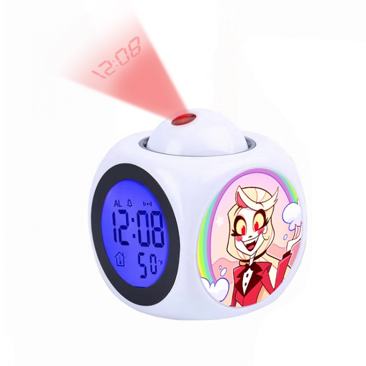 Hazbin Hotel Anime projection alarm clock electronic clock 8x8x10cm