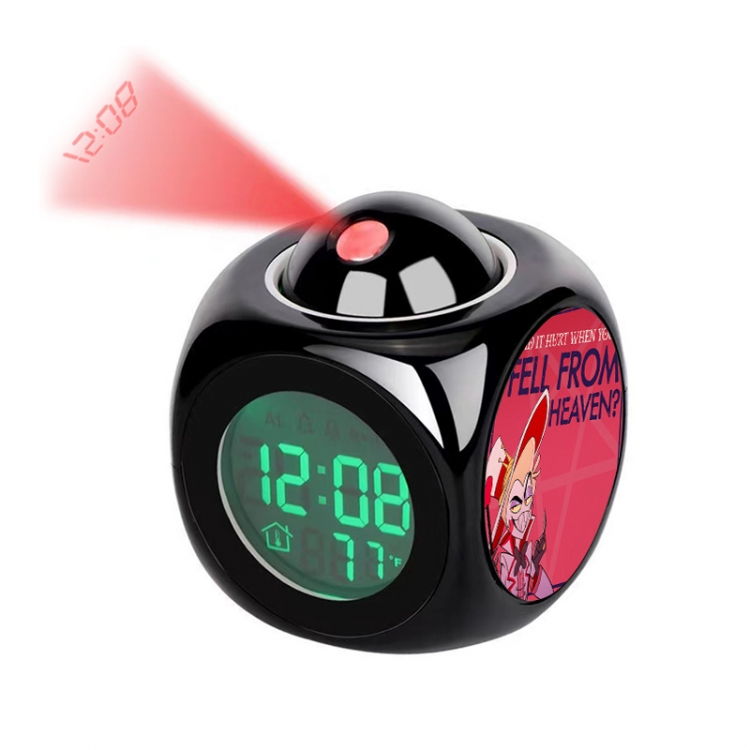 Hazbin Hotel Anime projection alarm clock electronic clock 8x8x10cm