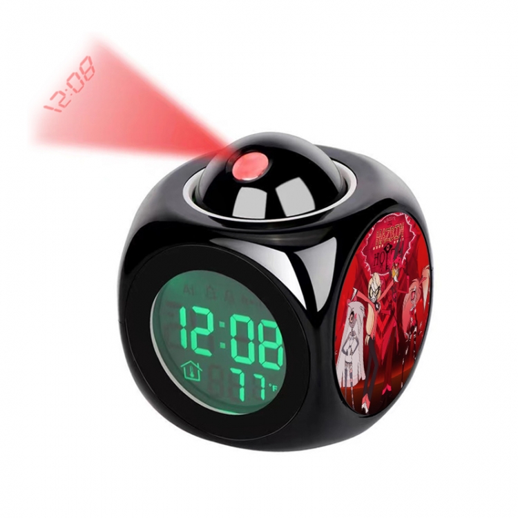 Hazbin Hotel Anime projection alarm clock electronic clock 8x8x10cm