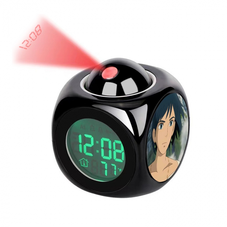 Hauru no ugoku shiro Anime projection alarm clock electronic clock 8x8x10cm