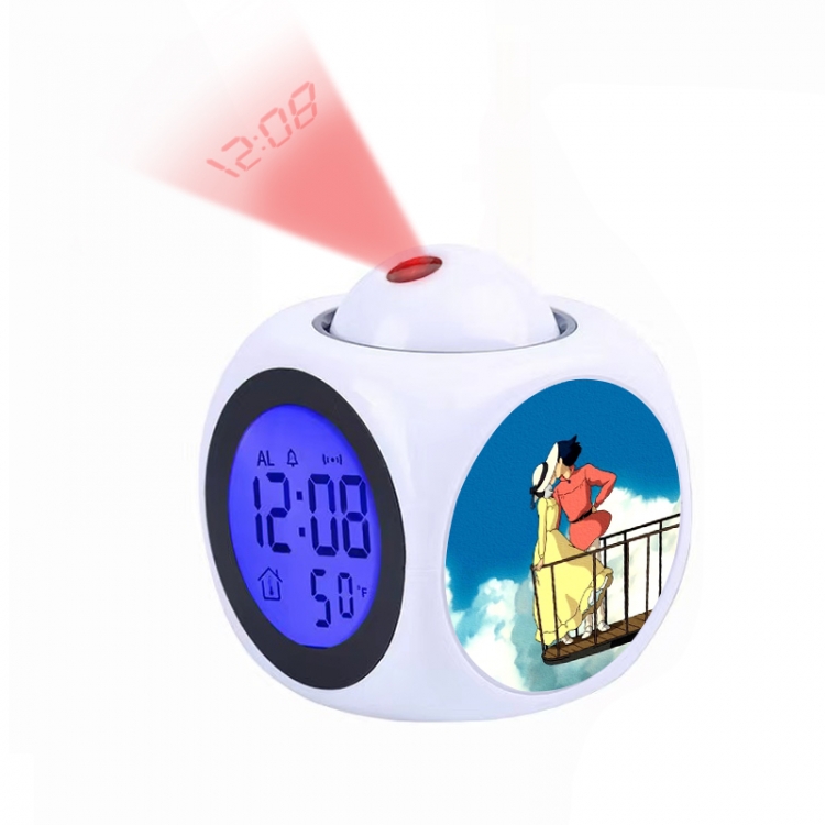 Hauru no ugoku shiro Anime projection alarm clock electronic clock 8x8x10cm