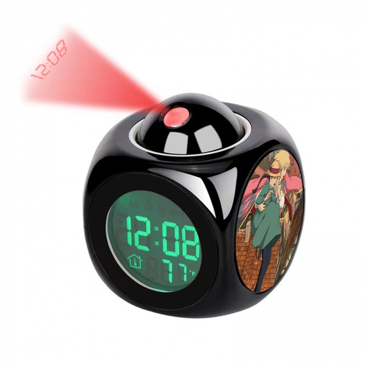 Hauru no ugoku shiro Anime projection alarm clock electronic clock 8x8x10cm