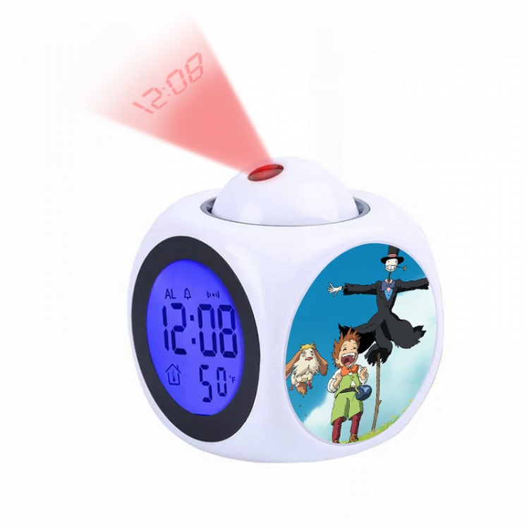 Hauru no ugoku shiro Anime projection alarm clock electronic clock 8x8x10cm