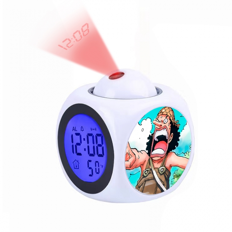 One Piece Anime projection alarm clock electronic clock 8x8x10cm