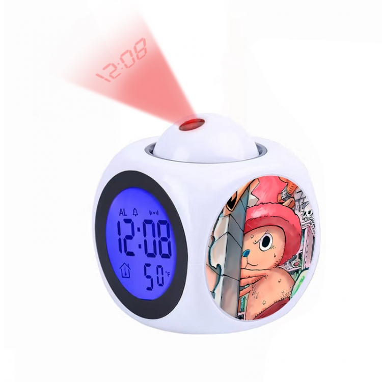 One Piece Anime projection alarm clock electronic clock 8x8x10cm