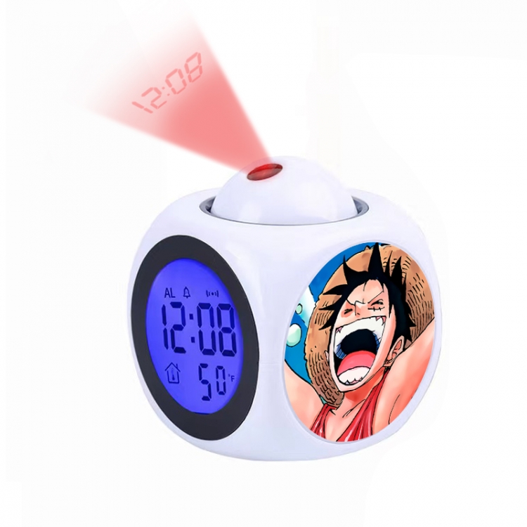 One Piece Anime projection alarm clock electronic clock 8x8x10cm