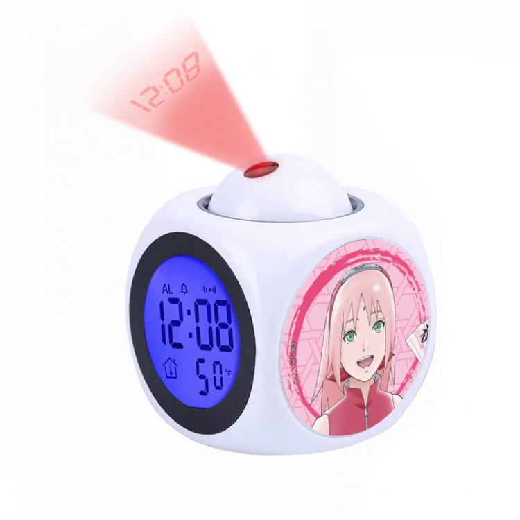 Naruto Anime projection alarm clock electronic clock 8x8x10cm
