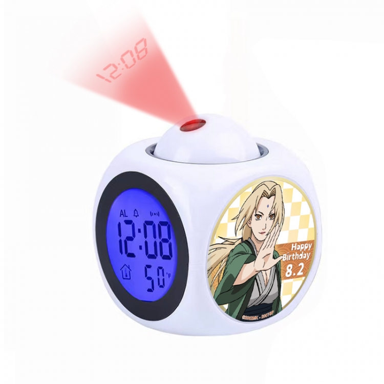 Naruto Anime projection alarm clock electronic clock 8x8x10cm