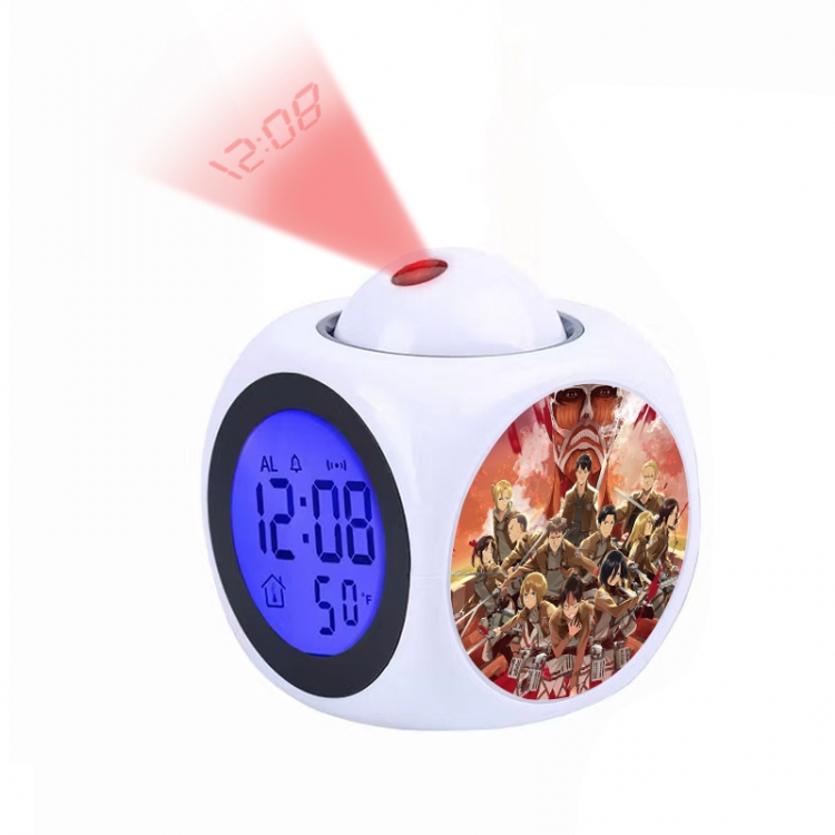 Shingeki no Kyojin Anime projection alarm clock electronic clock 8x8x10cm