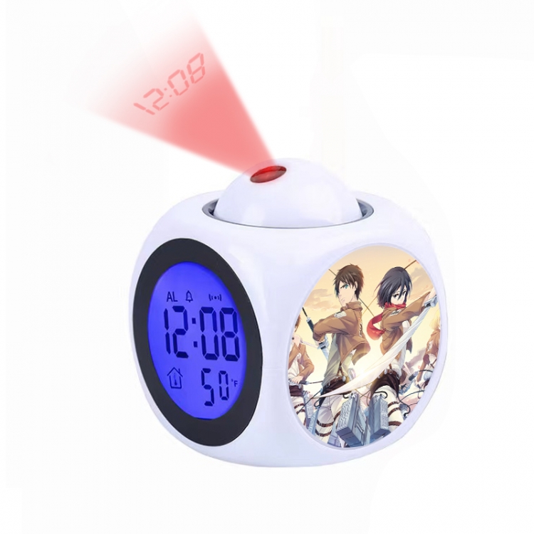 Shingeki no Kyojin Anime projection alarm clock electronic clock 8x8x10cm