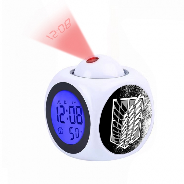 Shingeki no Kyojin Anime projection alarm clock electronic clock 8x8x10cm