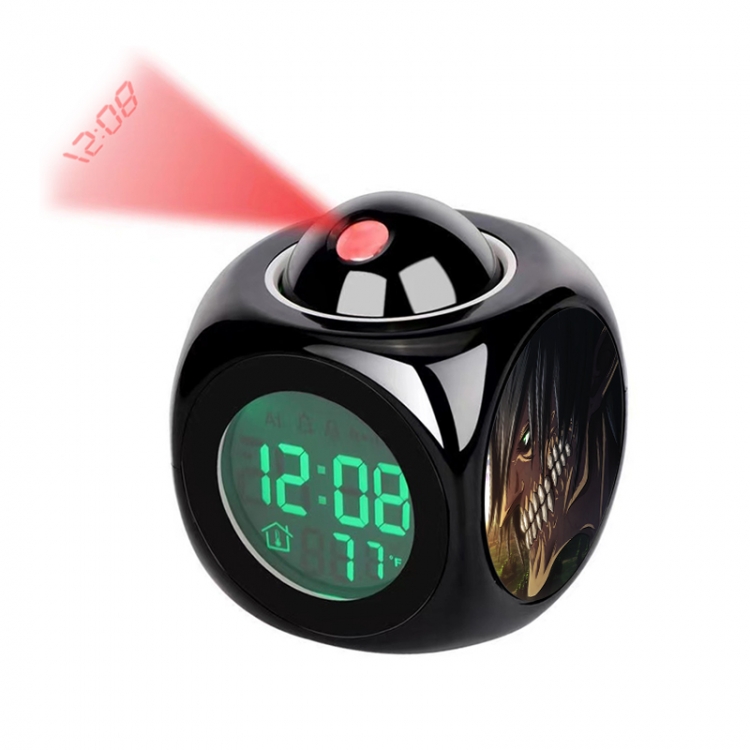 Shingeki no Kyojin Anime projection alarm clock electronic clock 8x8x10cm