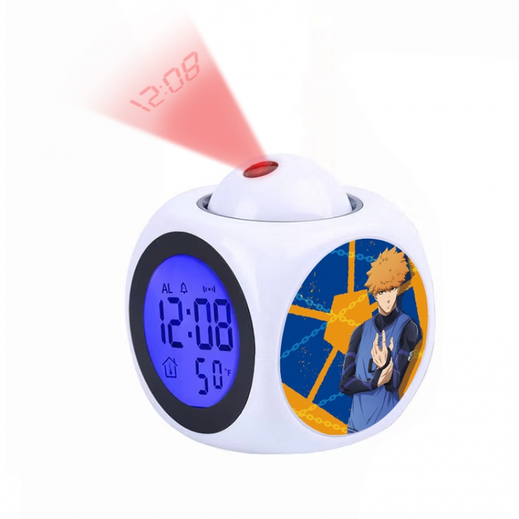 BLUE LOCK Anime projection alarm clock electronic clock 8x8x10cm