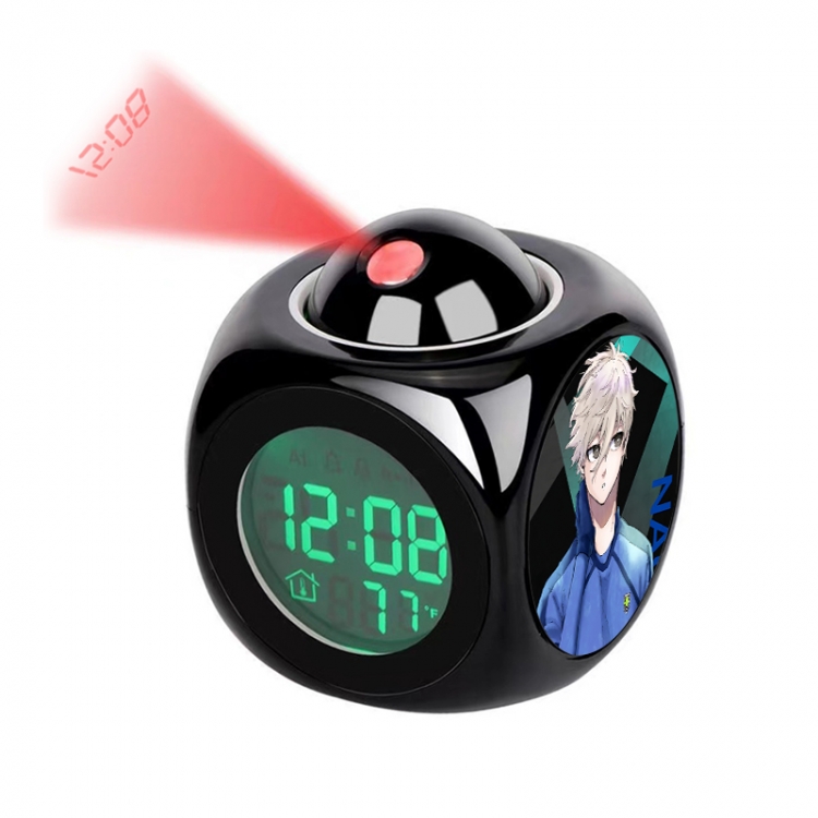 BLUE LOCK Anime projection alarm clock electronic clock 8x8x10cm