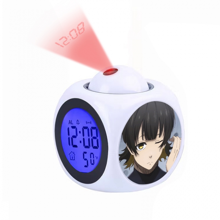 BLUE LOCK Anime projection alarm clock electronic clock 8x8x10cm