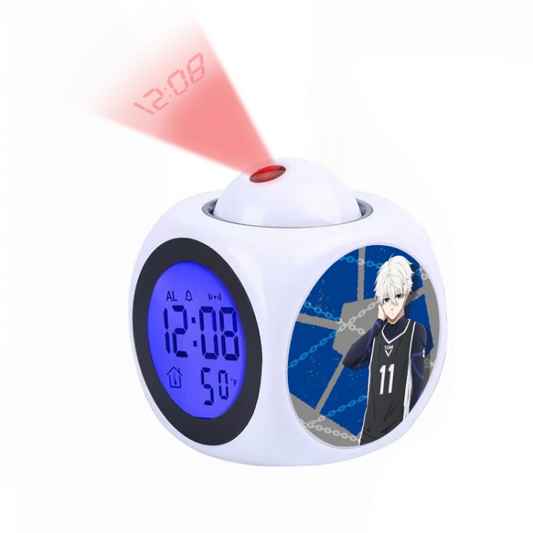 BLUE LOCK Anime projection alarm clock electronic clock 8x8x10cm