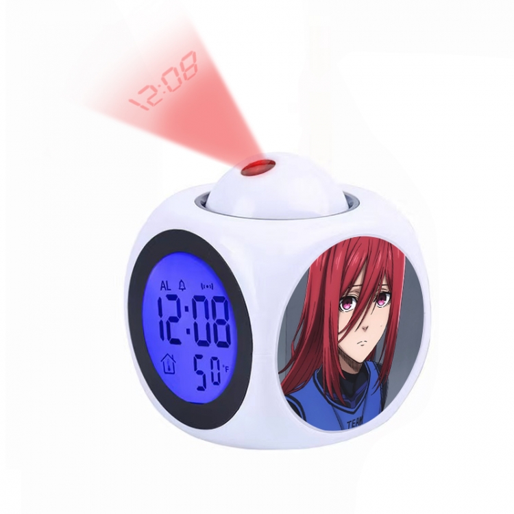 BLUE LOCK Anime projection alarm clock electronic clock 8x8x10cm