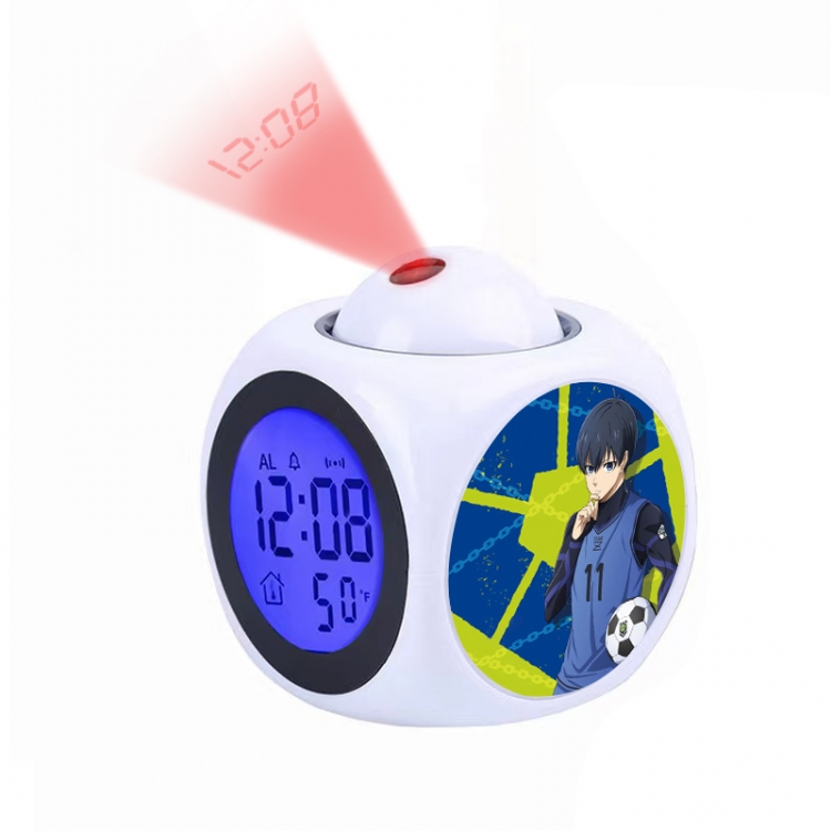 BLUE LOCK Anime projection alarm clock electronic clock 8x8x10cm