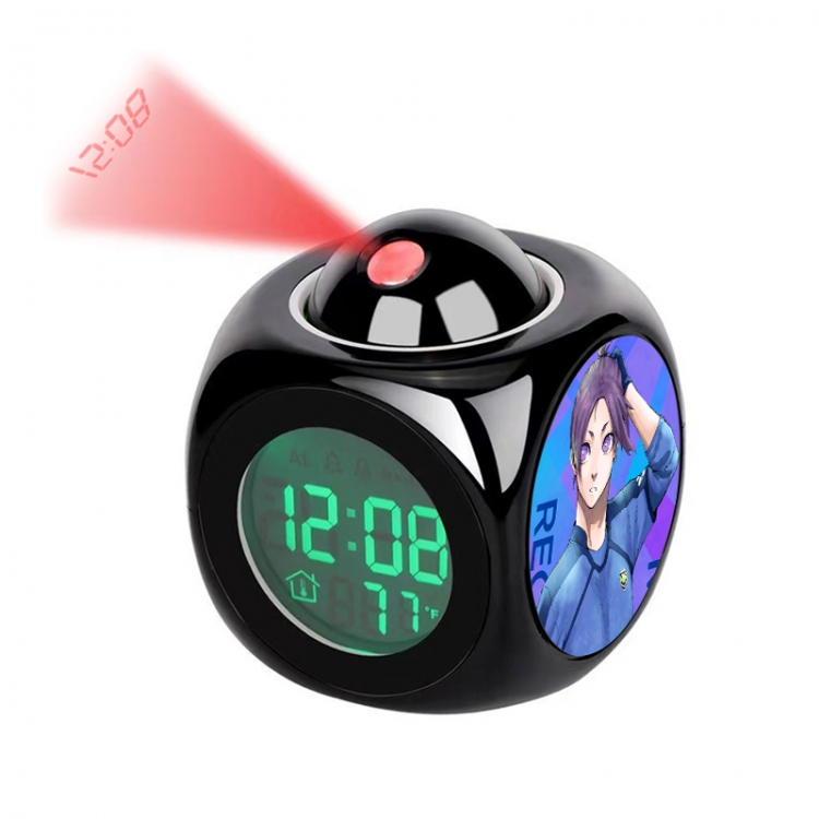 BLUE LOCK Anime projection alarm clock electronic clock 8x8x10cm