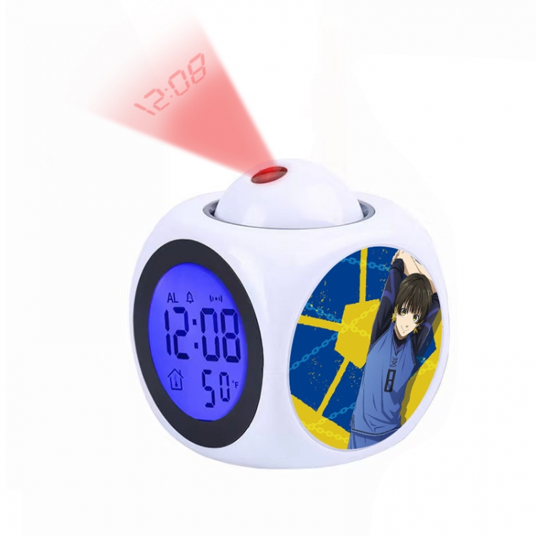 BLUE LOCK Anime projection alarm clock electronic clock 8x8x10cm