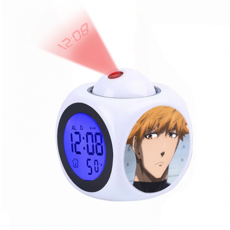 BLUE LOCK Anime projection alarm clock electronic clock 8x8x10cm