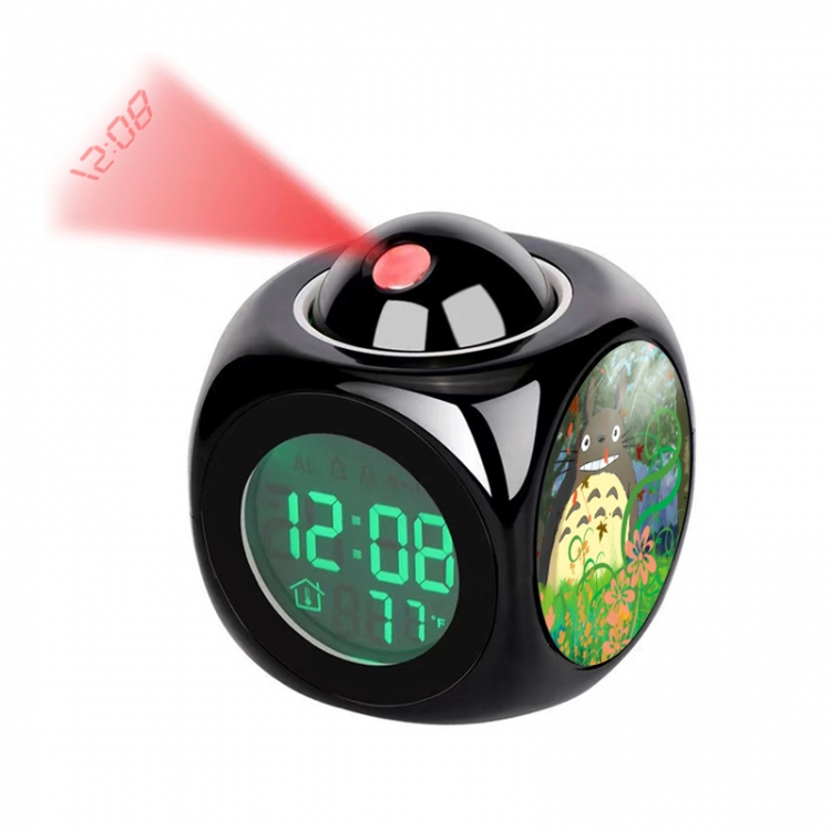 TOTORO Anime projection alarm clock electronic clock 8x8x10cm