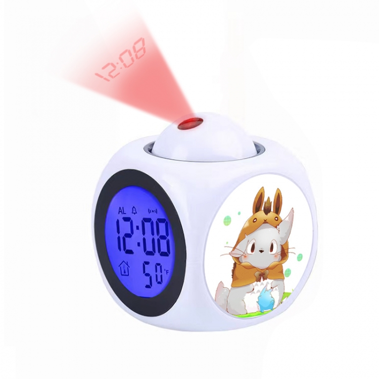 TOTORO Anime projection alarm clock electronic clock 8x8x10cm