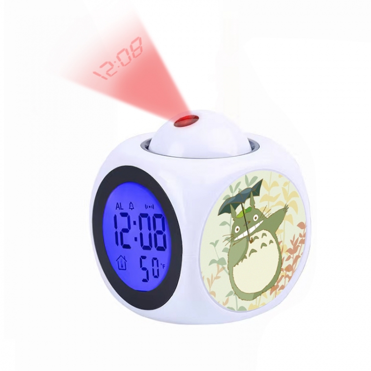 TOTORO Anime projection alarm clock electronic clock 8x8x10cm