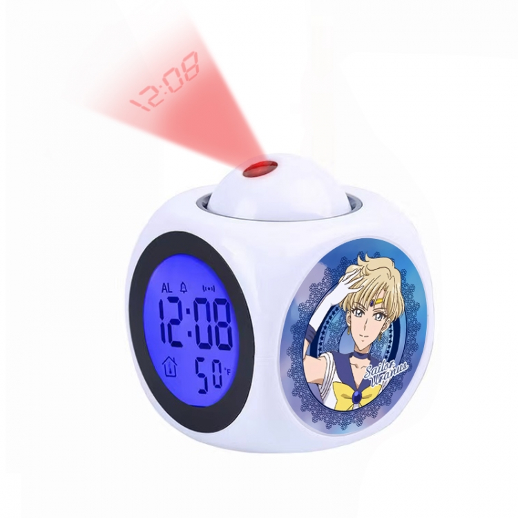 sailormoon Anime projection alarm clock electronic clock 8x8x10cm