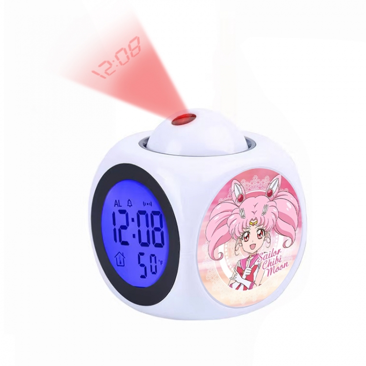 sailormoon Anime projection alarm clock electronic clock 8x8x10cm