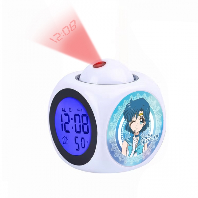 sailormoon Anime projection alarm clock electronic clock 8x8x10cm