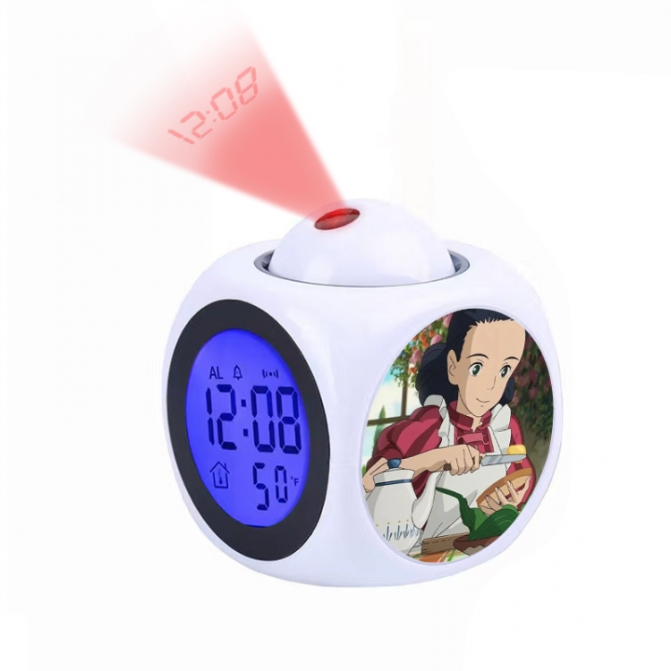 The Boy and the Heron Anime projection alarm clock electronic clock 8x8x10cm