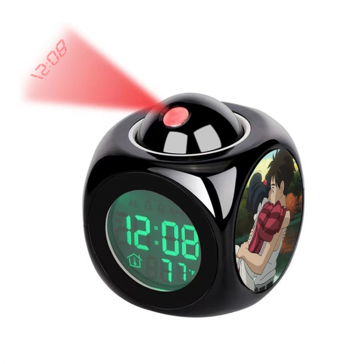 The Boy and the Heron Anime projection alarm clock electronic clock 8x8x10cm