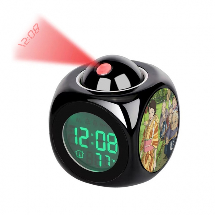 The Boy and the Heron Anime projection alarm clock electronic clock 8x8x10cm