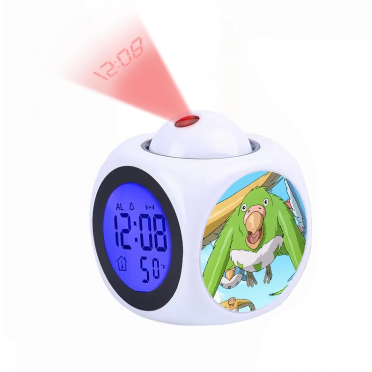 The Boy and the Heron Anime projection alarm clock electronic clock 8x8x10cm