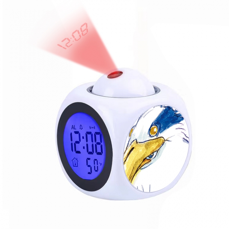 The Boy and the Heron Anime projection alarm clock electronic clock 8x8x10cm