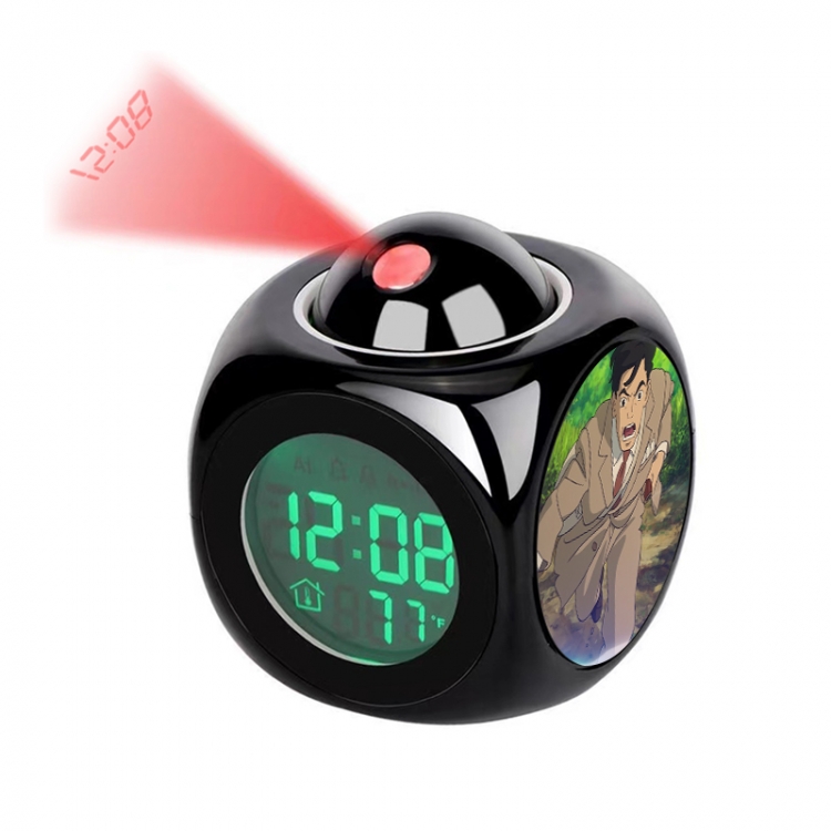 The Boy and the Heron Anime projection alarm clock electronic clock 8x8x10cm