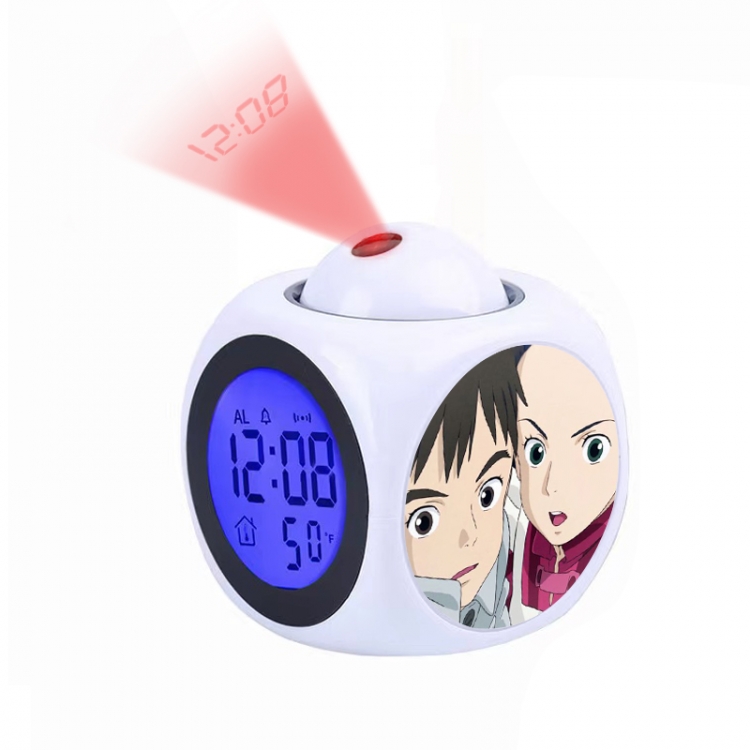 The Boy and the Heron Anime projection alarm clock electronic clock 8x8x10cm