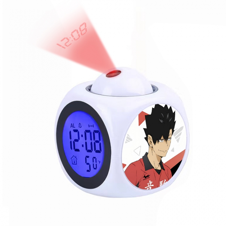 Haikyuu!! Anime projection alarm clock electronic clock 8x8x10cm