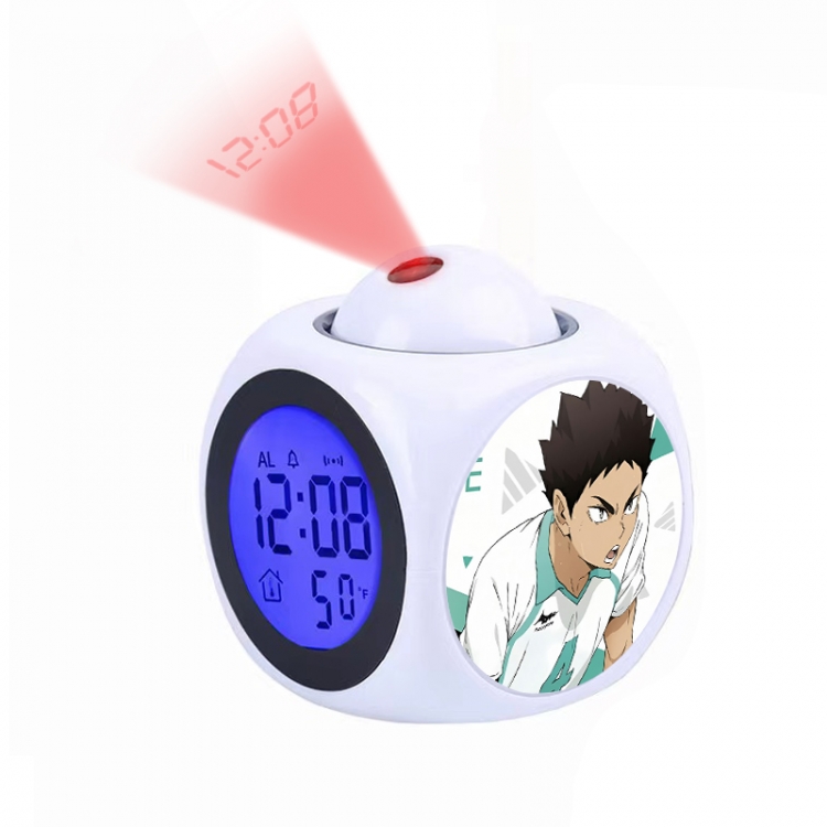 Haikyuu!! Anime projection alarm clock electronic clock 8x8x10cm