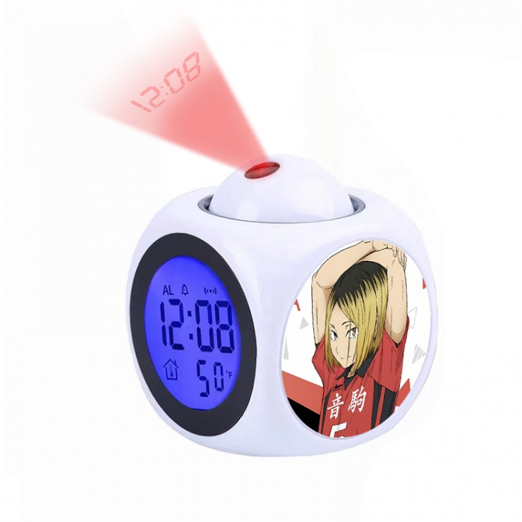 Haikyuu!! Anime projection alarm clock electronic clock 8x8x10cm