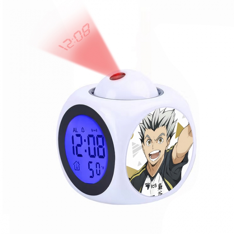 Haikyuu!! Anime projection alarm clock electronic clock 8x8x10cm