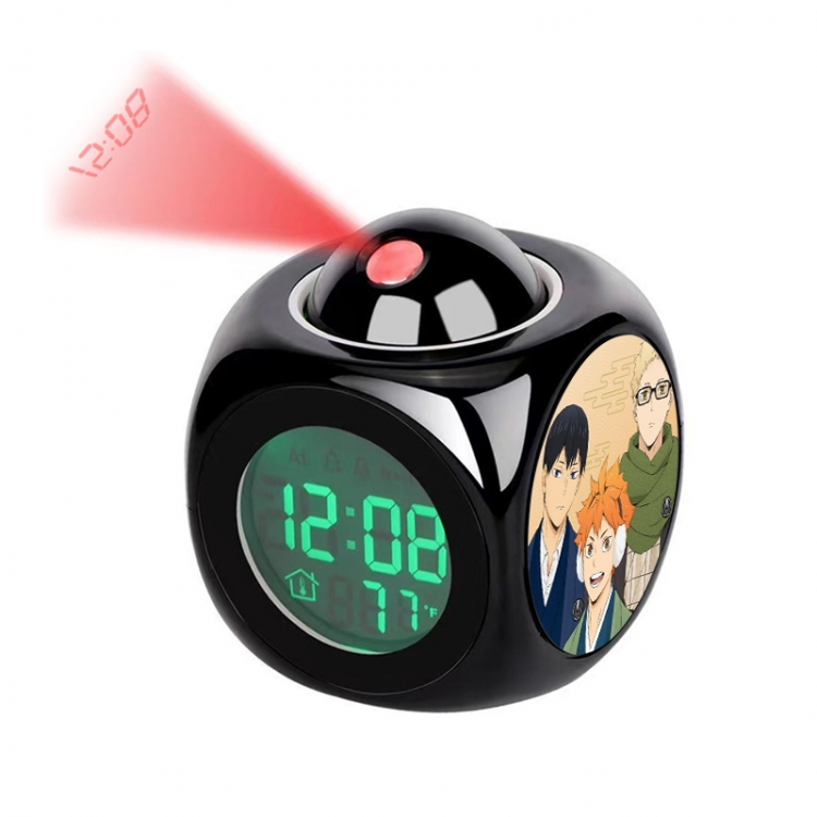 Haikyuu!! Anime projection alarm clock electronic clock 8x8x10cm