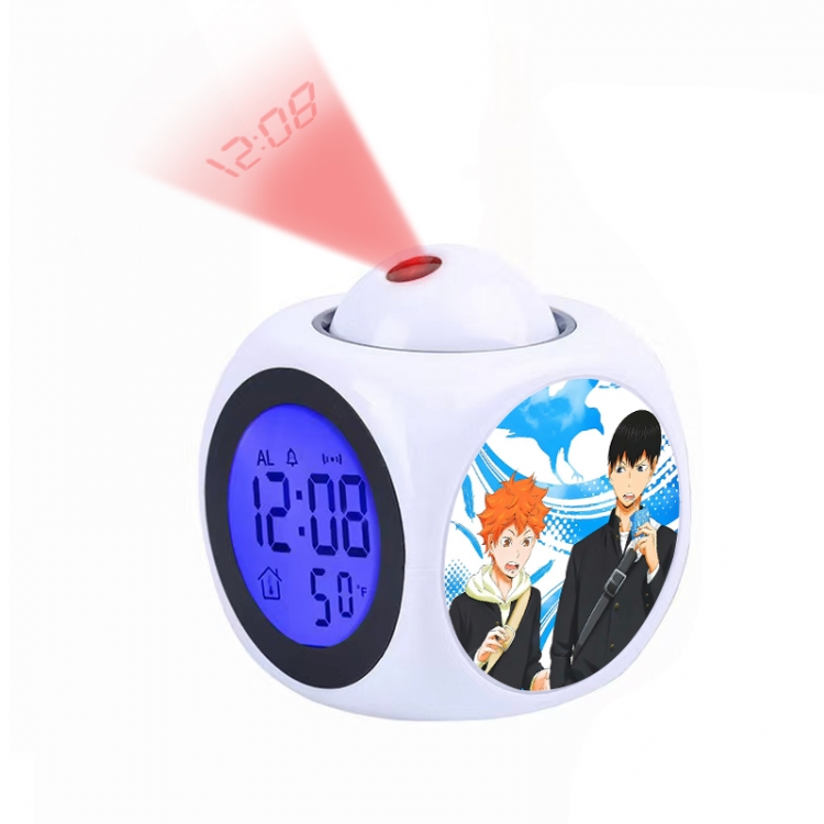 Haikyuu!! Anime projection alarm clock electronic clock 8x8x10cm